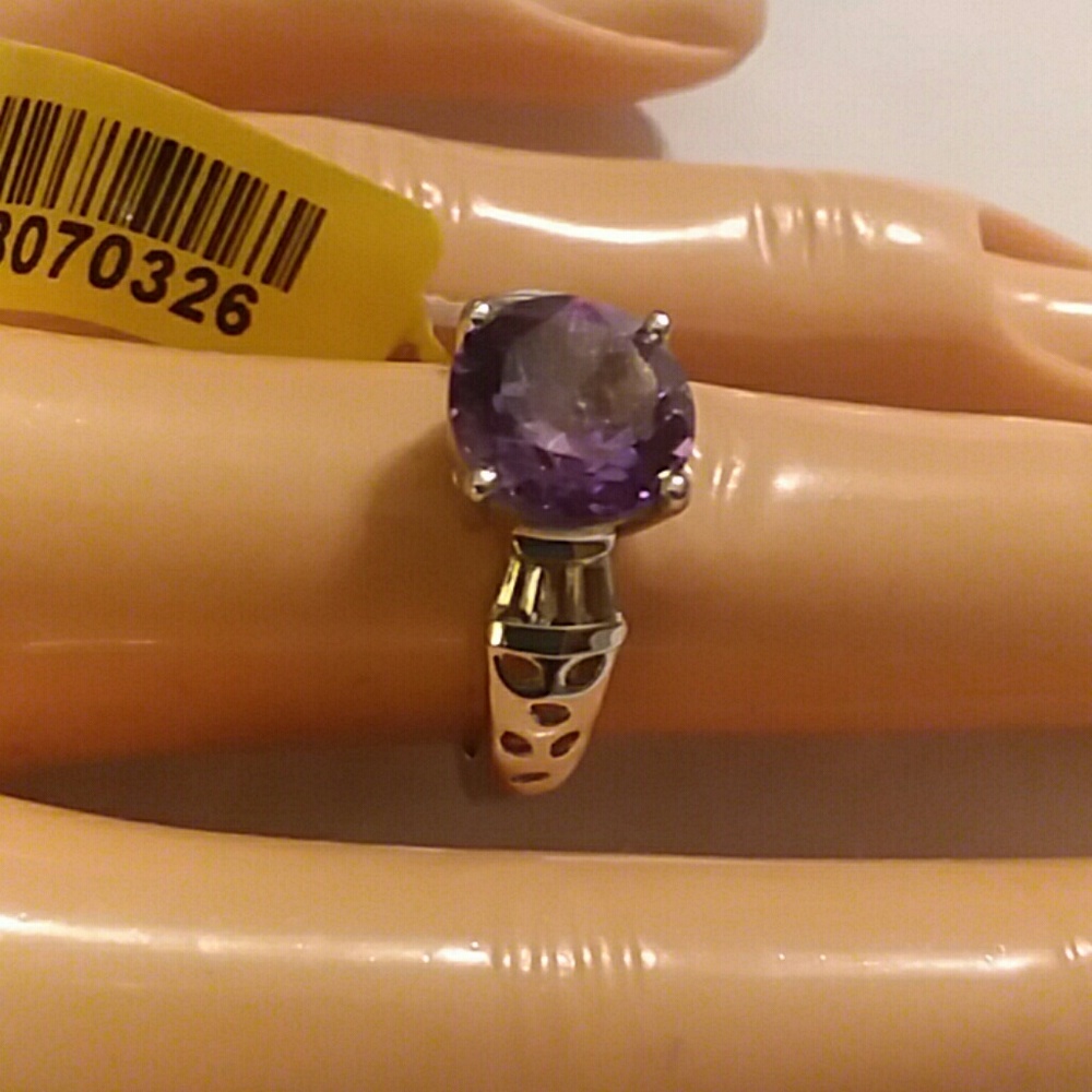 SIZE 8/ROSE De FRANCE AMETHYST RING, SIZE 7 - Picture 3 of 6